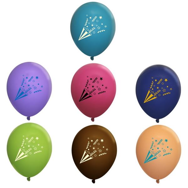 9FAS 9" Fashion Opaque Latex Balloons with custom imprint